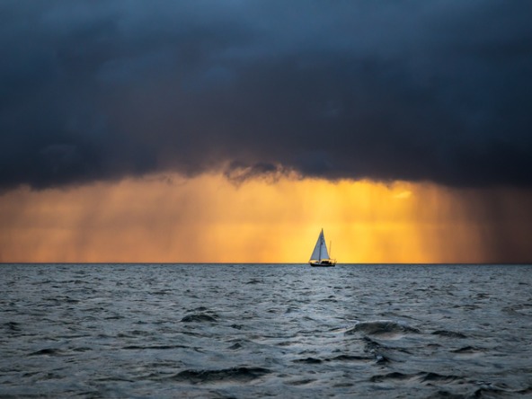 Boat in a storm